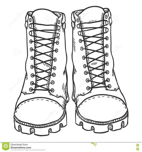 pair of boots drawing